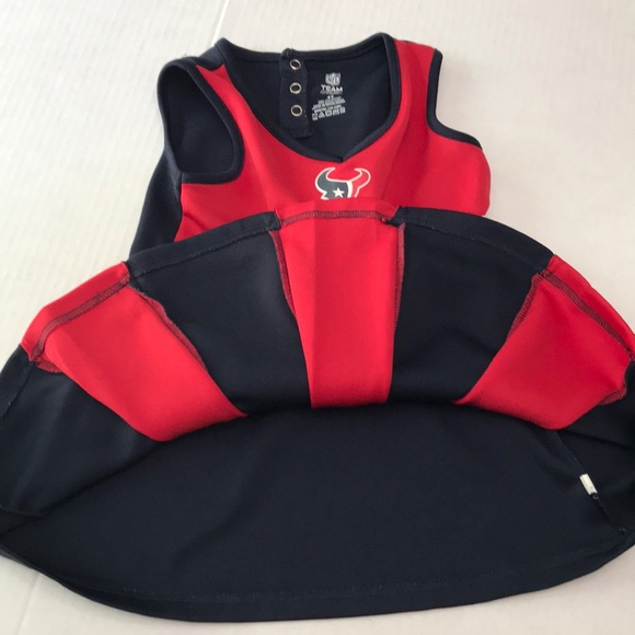 Houston Texans Sz 4T Cheerleader Dress Pleat No Panty - Picture 3 of 6